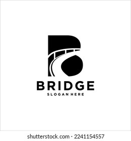 bridge logo design template initial business