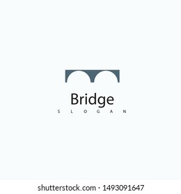 Bridge Logo Design Template Isolated On White Background