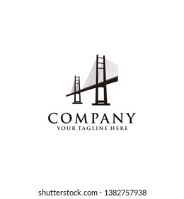 Bridge Logo design template. Simple and clean flat design of bridge vector template. bridge logo for business.