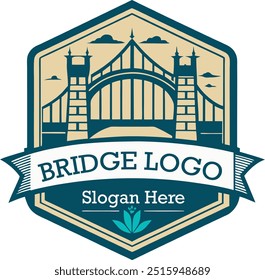 Plantilla de icono de Vector de diseño de logotipo de puente 32