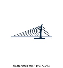 Bridge logo design vector illustration, Creative Bridge logo design concept template, symbols icons
