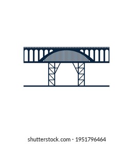 Diseño de logotipo de puente ilustración vectorial, plantilla de diseño de logotipo de puente creativo, iconos de símbolos