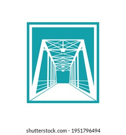 Bridge logo design vector illustration, Creative Bridge logo design concept template, symbols icons