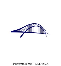 Bridge logo design vector illustration, Creative Bridge logo design concept template, symbols icons