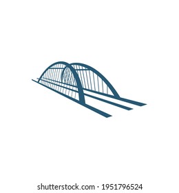 Bridge logo design vector illustration, Creative Bridge logo design concept template, symbols icons