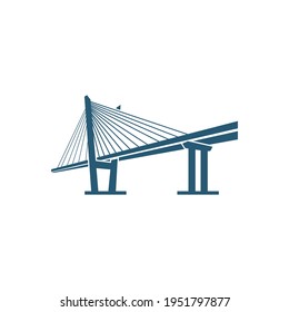 Bridge logo design vector illustration, Creative Bridge logo design concept template, symbols icons