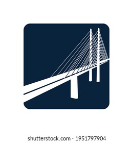 Bridge logo design vector illustration, Creative Bridge logo design concept template, symbols icons