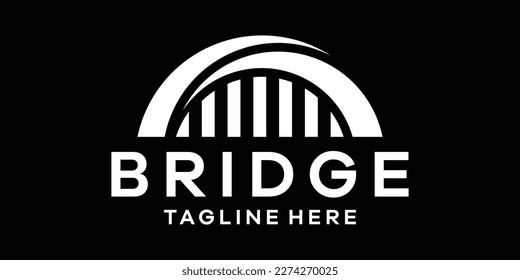 bridge logo design vector illustration