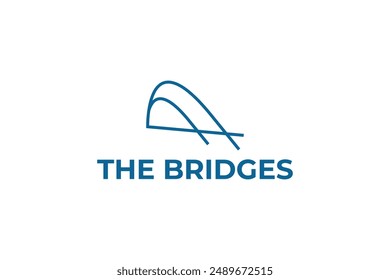 Bridge logo design vector illustration.
