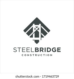 Bridge Logo Design Vector Image