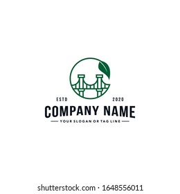 bridge logo design vector template
