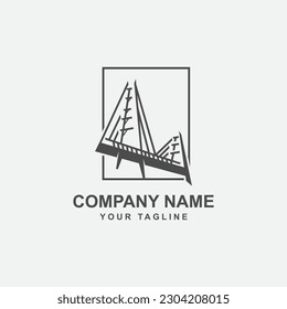 Bridge logo design vector template,Simple bridge logo.EPS 10