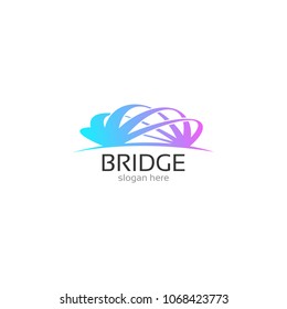Bridge logo icon design template. Vector illustration
