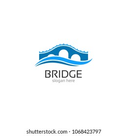Bridge logo icon design template. Vector illustration