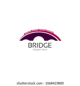 Bridge logo icon design template. Vector illustration