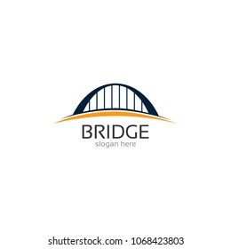 Bridge logo icon design template. Vector illustration