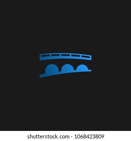 Bridge logo icon design template. Vector illustration