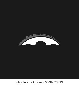 Bridge logo icon design template. Vector illustration