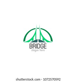 Bridge logo icon design template. Vector illustration