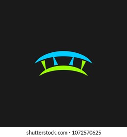 Bridge logo icon design template. Vector illustration