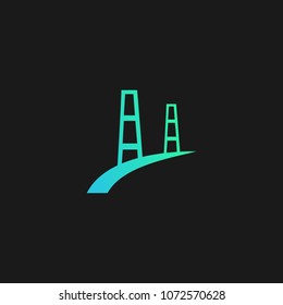 Bridge logo icon design template. Vector illustration