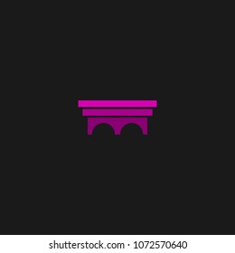 Bridge logo icon design template. Vector illustration