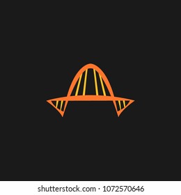 Bridge logo icon design template. Vector illustration