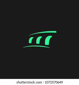 Bridge logo icon design template. Vector illustration