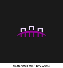 Bridge logo icon design template. Vector illustration