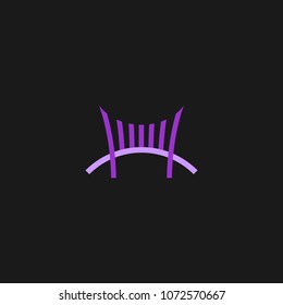 Bridge logo icon design template. Vector illustration