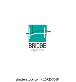Bridge logo icon design template. Vector illustration
