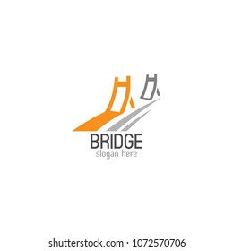 Bridge logo icon design template. Vector illustration