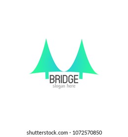 Bridge logo icon design template. Vector illustration