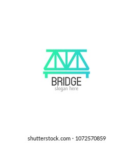 Bridge logo icon design template. Vector illustration