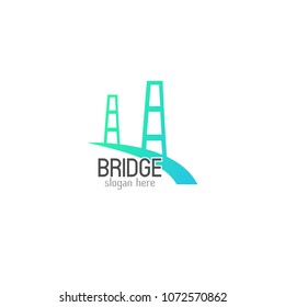 Bridge logo icon design template. Vector illustration