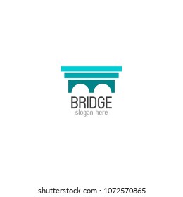 Bridge logo icon design template. Vector illustration