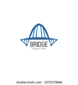 Bridge logo icon design template. Vector illustration