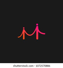 Bridge logo icon design template. Vector illustration