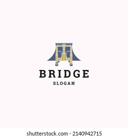Bridge logo icon design template vector illustration