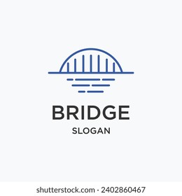 Bridge logo icon design template vector illustration