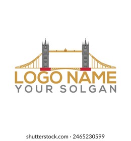 bridge logo icon design vector template bridge simple modern logo vector