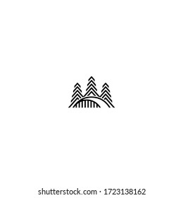 Logotipo del puente, logotipo del icono, logotipo de la carretera