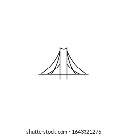 Bridge logo Icon template design in Vector illustration. Black Logo And White Backround 