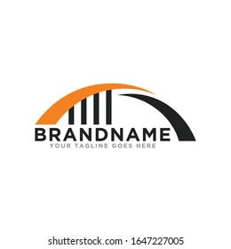 Bridge logo icon vector. Abstract bridge logo simple design.