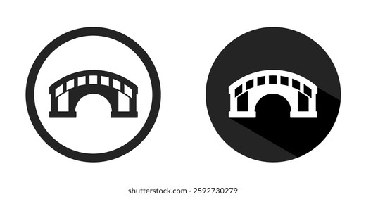 Bridge logo. Bridge icon vector design black color. Stock vector.