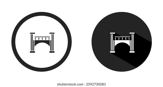 Bridge logo. Bridge icon vector design black color. Stock vector.