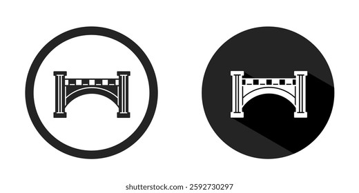 Bridge logo. Bridge icon vector design black color. Stock vector.