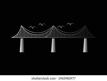 Bridge Logo icon vector illustration design Template
