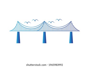 Bridge Logo icon vector illustration design Template