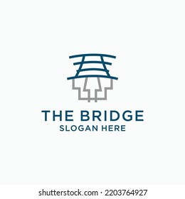 The bridge logo icon vector image